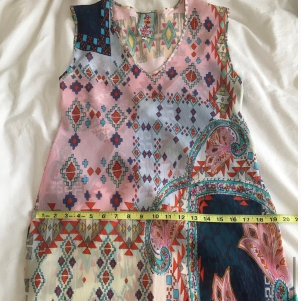 Johnny Was Pink and Blue Patterned Dress - Picture 7 of 8